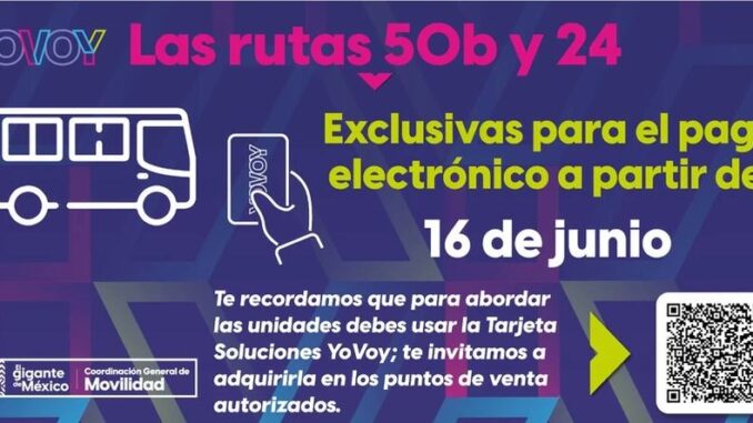 A partir del próximo domingo las Rutas 24 y 50 aceptarán únicamente pago electrónico