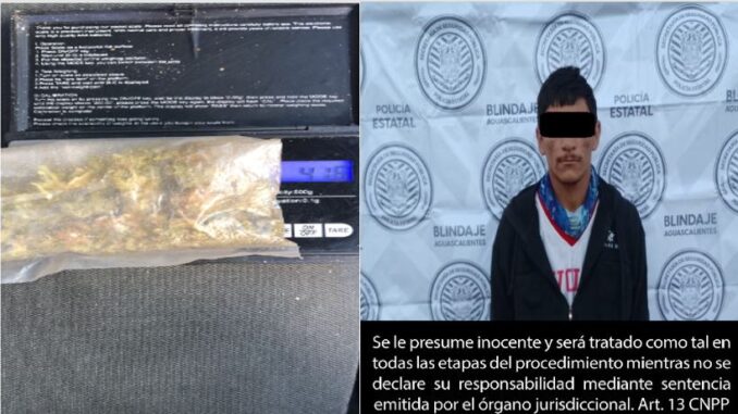 Detienen a sujeto por posesión de droga