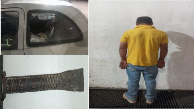 Presunto responsable del delito de daños fue detenido por uniformados de la Policía Municipal de Aguascalientes