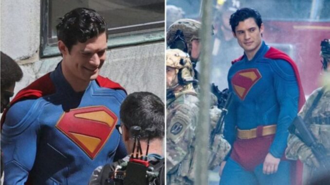 Filtran fotos del rodaje de 'Superman' con David Corenswet con el traje del superhéroe