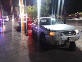 Policías Viales de Aguascalientes atendieron el reporte de accidente que se registró en calles de la zona centro de la Ciudad