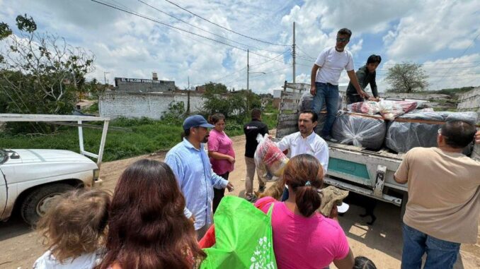 Municipio de Aguascalientes apoya a familias afectadas por las lluvias