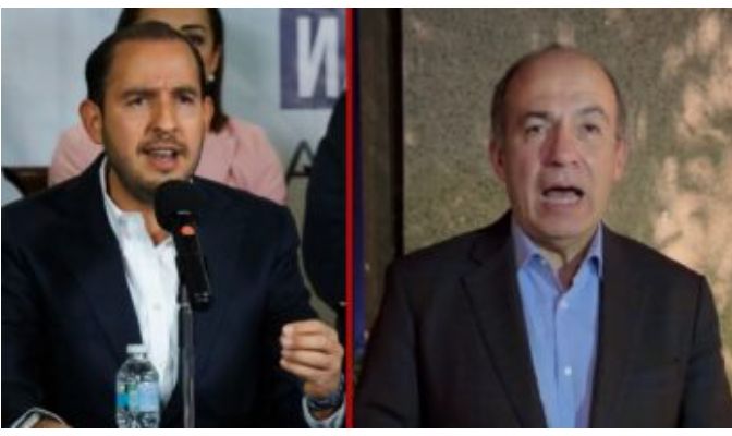 Felipe Calderón y Marko Cortés se culpan de 'la caída' del PAN