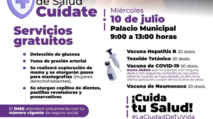 Continúa la campaña de salud “Cuídate” en el MuniAgs