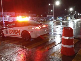 Más de 25 auxilios a la población brindó la Policía Vial de Aguascalientes la tarde-noche de ayer durante la precipitación pluvial