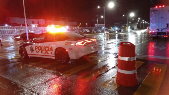 Más de 25 auxilios a la población brindó la Policía Vial de Aguascalientes la tarde-noche de ayer durante la precipitación pluvial