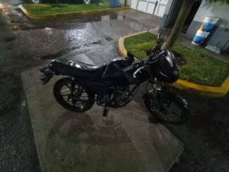 Aseguran motocicleta con reporte de robo