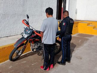 Aseguran una motocicleta robada