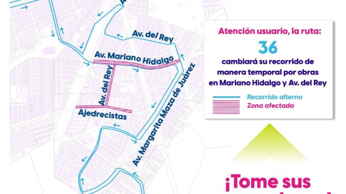 Rutas 12, 14, 18, 29, 35 y 36 cambian temporalmente su recorrido en la zona de Lomas del Ajedrez