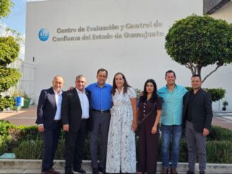 Personal de Seguridad Pública Municipal de Aguascalientes visitó el C3 del Estado de Guanajuato