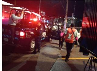 Policía y Bomberos Estatales brindaron apoyo durante las lluvias de este martes