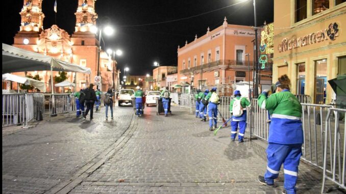 Refuerza Municipio de Aguascalientes operativo de limpia en el cierre del Quincenario de la Asunción 2024