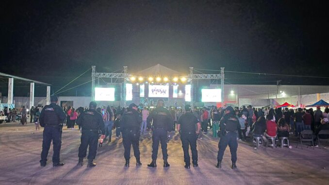 Implementan operativo de seguridad para evento musical en Cosío