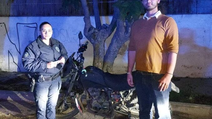 Recuperan motocicleta con reporte de robo