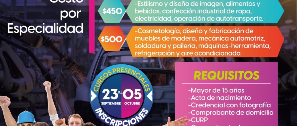 Gobierno del Estado invita a inscribirse en alguno de los más de 300 Cursos para aprender un oficio