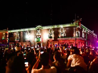 Gobernadora Tere Jiménez encabeza la celebración del Grito de Independencia en Aguascalientes