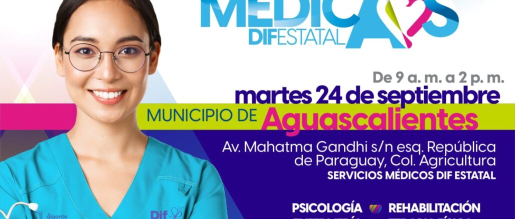 DIF Estatal anuncia Brigada Médica gratuita en Aguascalientes este 24 de septiembre