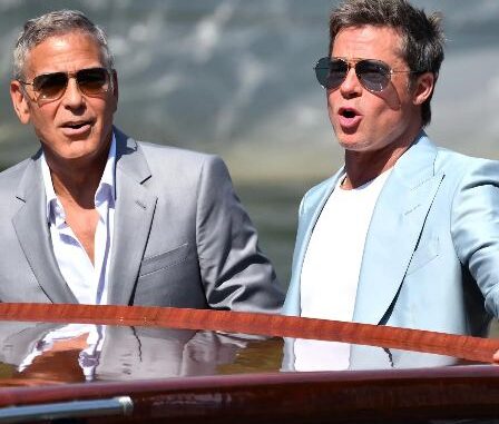 Brad Pitt y George Clooney revolucionan la noche en Venecia