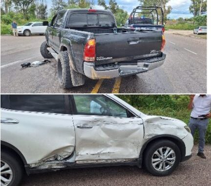 Auxilian a conductores que participaron en accidente