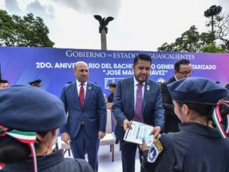 Secretario de la SSPE participa en el quinto aniversario del Bachillerato Militarizado, “Lanceros de Aguascalientes”