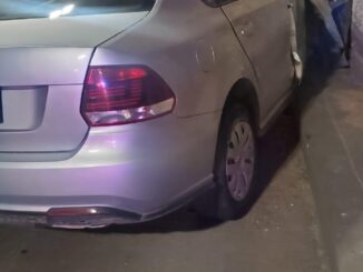 Policías Viales de Aguascalientes atendieron el reporte de accidente contra un pilar del paso a desnivel de la colonia Curtidores