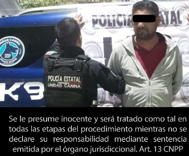 Debido a que llevaba droga entre sus pertenencias fue detenido