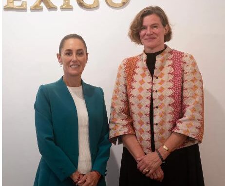 Sheinbaum, se reúne con la economista Mariana Mazzucato para hablar de proyectos en México