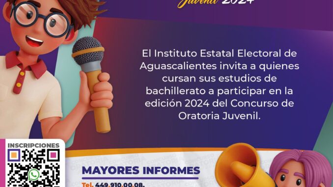 Invita IEE a juventudes a participar en Concurso de Oratoria Juvenil