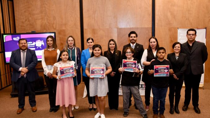 Premian a infancias ganadoras de Concurso de Dibujo Infantil del IEE