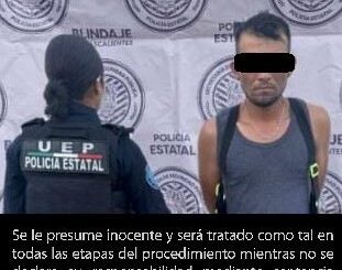 Debido a que llevaba droga entre sus pertenencias fue detenido