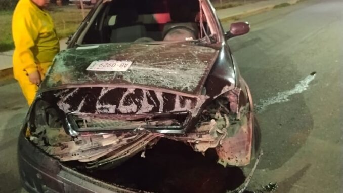 Policía Vial de Aguascalientes atendieron un reporte de accidente tipo choque volcadura