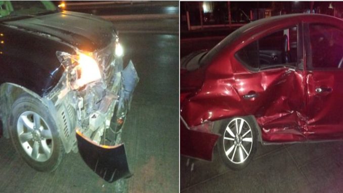 Policías Viales de Aguascalientes atienden reporte de aparatoso choque que se registró en las primeras horas de este sábado sobre Avenida de los Maestros