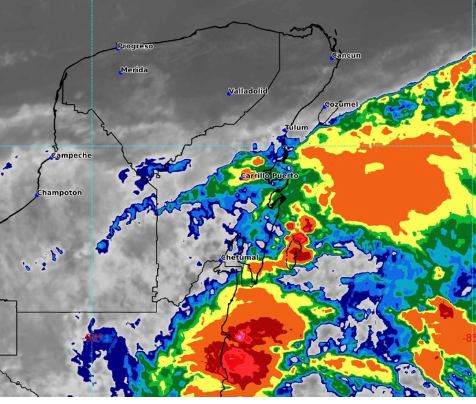 "Sara" dejará lluvias intensas y fuertes vientos en el sureste de México