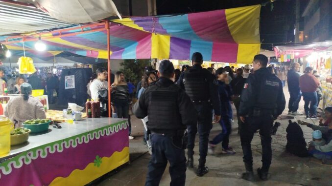 Operativo de seguridad en la feria de Pabellón de Arteaga