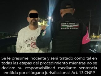 Policías Estatales detienen a una persona por violencia familiar