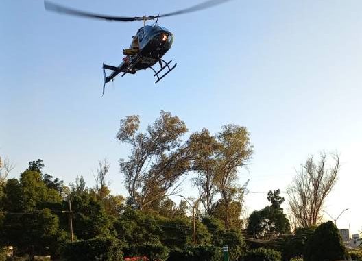 Helicóptero Halcón Uno de la Secretaría de Seguridad Pública Municipal de Aguascalientes realiza traslado aeromédico desde el Municipio de Tepezalá