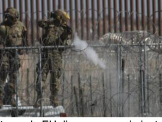 Militares de EU disparan gas pimienta a migrantes en Río Bravo
