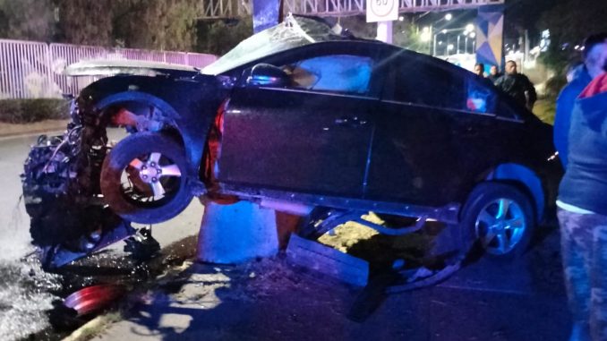 Policías Viales de Aguascalientes atendieron el reporte de aparatoso choque que se registró sobre Avenida Aguascalientes