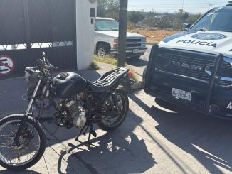 Policías Estatales aseguran motocicleta con alteraciones en sus números de serie