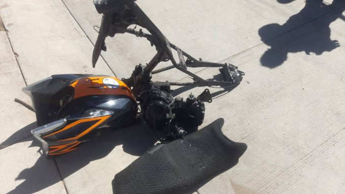 Policías Estatales localizan motocicleta con reporte de robo