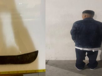 Elementos de la SSPM de Aguascalientes detienen a una persona en la colonia Constitución, por la presunta portación de un arma prohibida