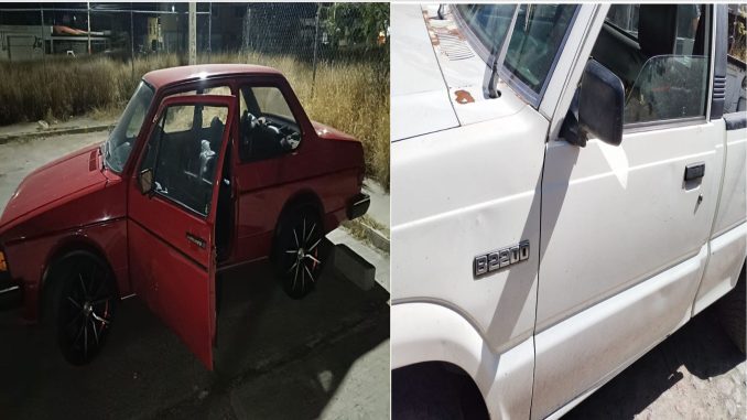 Elementos de la SSPM de Aguascalientes localizan y recuperan dos vehículos con reporte de robo, durante las últimas 24 horas