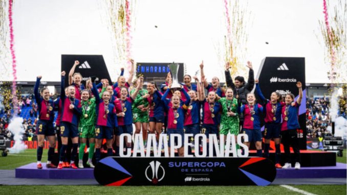 Humilla Barcelona femenil al Real Madrid en la Final de la Supercopa de España