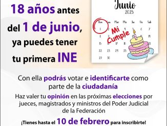 Jóvenes que cumplen 18 años antes del 1 de junio tienen hasta el 10 de febrero para tramitar su INE