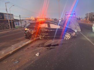 Policías Viales de Aguascalientes atendieron el reporte de aparatosa volcadura que se registró sobre Avenida Aguascalientes