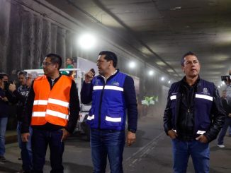 Encabeza Leo Montañez Operativo Nocturno de limpieza en el paso a desnivel de 5 de Mayo