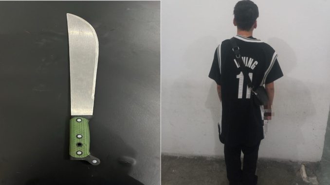 Policías Municipales de Aguascalientes detienen a una persona en la colonia La España, por la portación de un arma prohibida