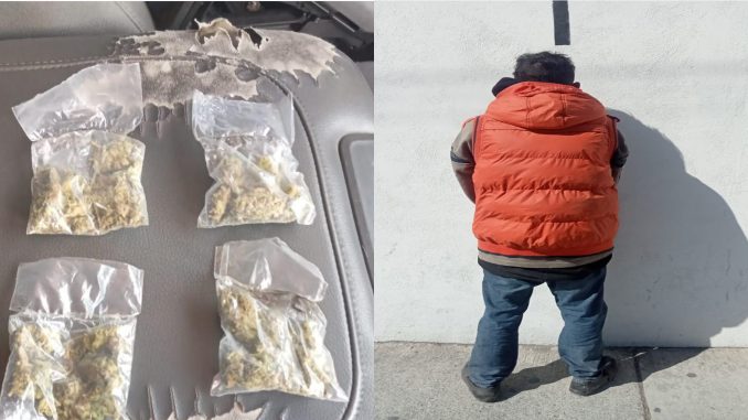 Policías de la SSPM de Aguascalientes detienen a una persona en VNSA por la presunta posesión de sustancias ilícitas
