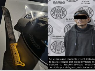 Detienen a sujeto por portación de un machete