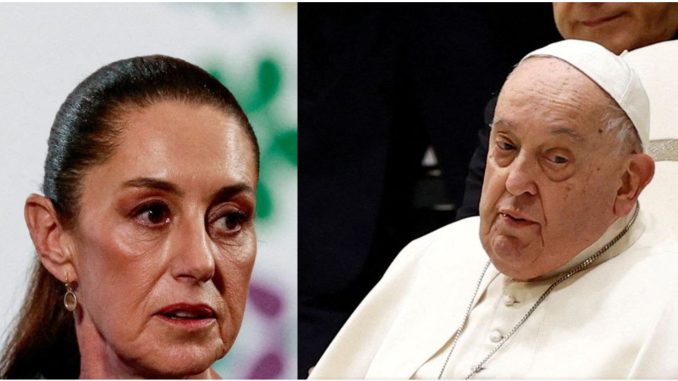 Sheinbaum llama al papa 'progresista' tras nombrar a una mujer 'gobernadora' del Vaticano